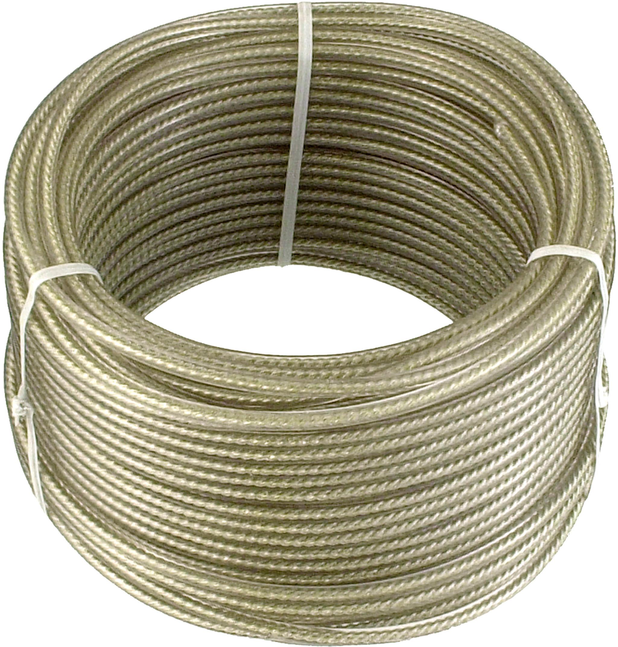 CONNEX Ocelové víceúčelové lanko, 3 mm × 30 m, oplastované
