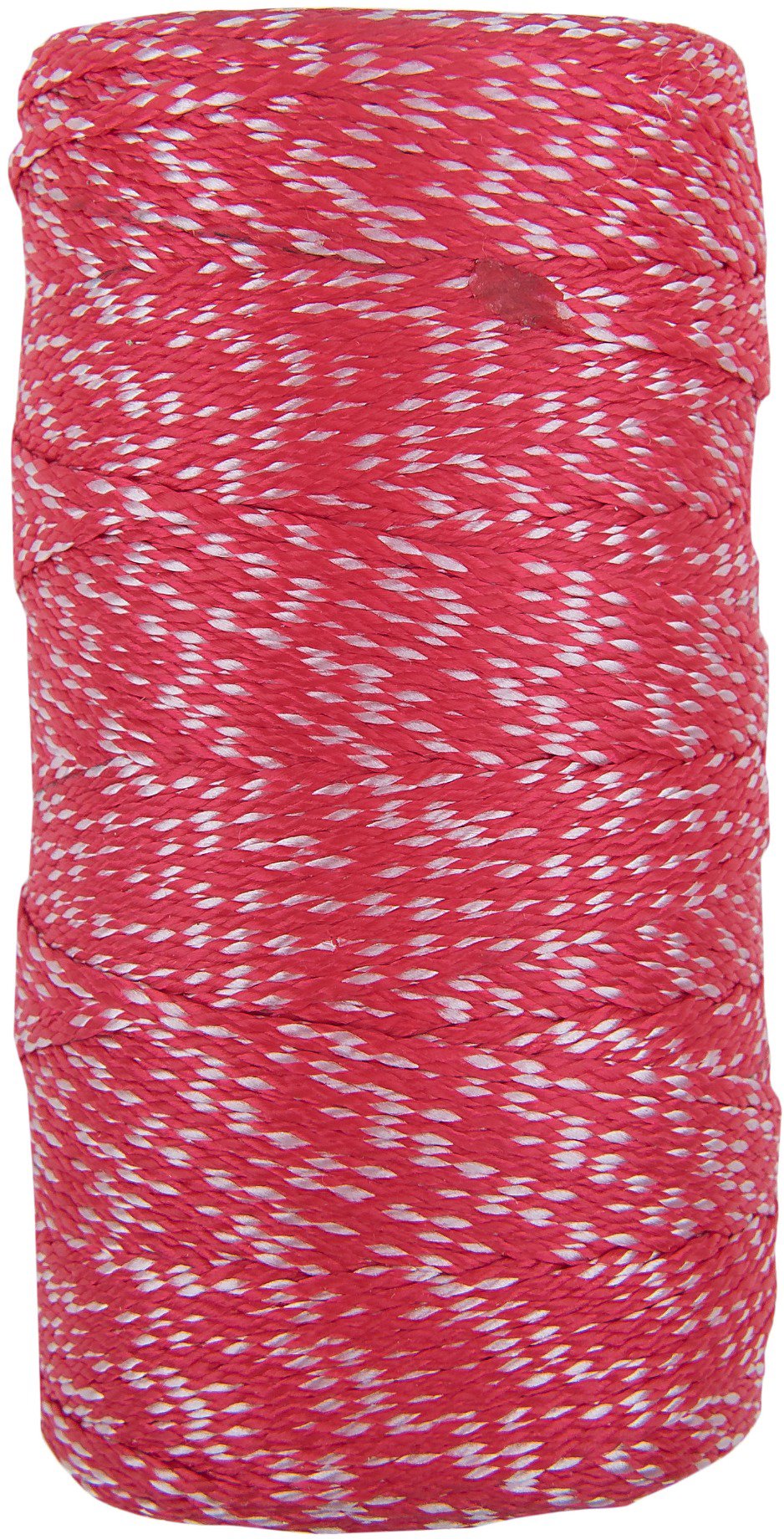 CON:P PP pletená šňůra 8pramenná, 1 mm × 100 m, červ./bílá