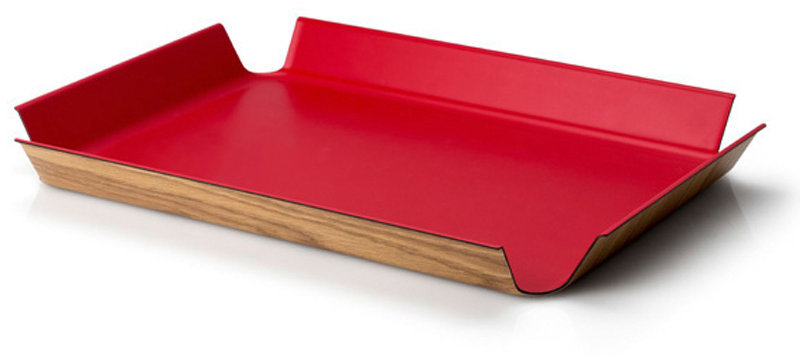 Continenta Protiskluzový servírovací podnos 45 cm, červený
