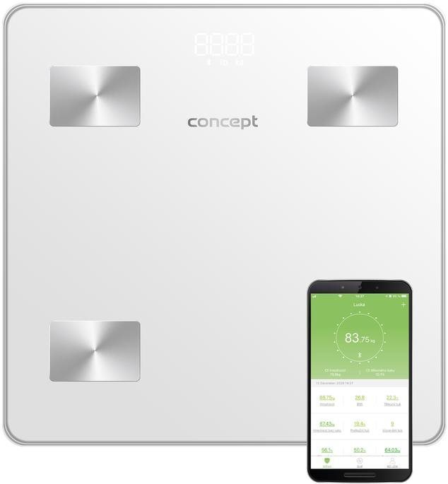 CONCEPT VO4000 Osobní váha diagnostická 180 kg PERFECT HEALTH, bílá