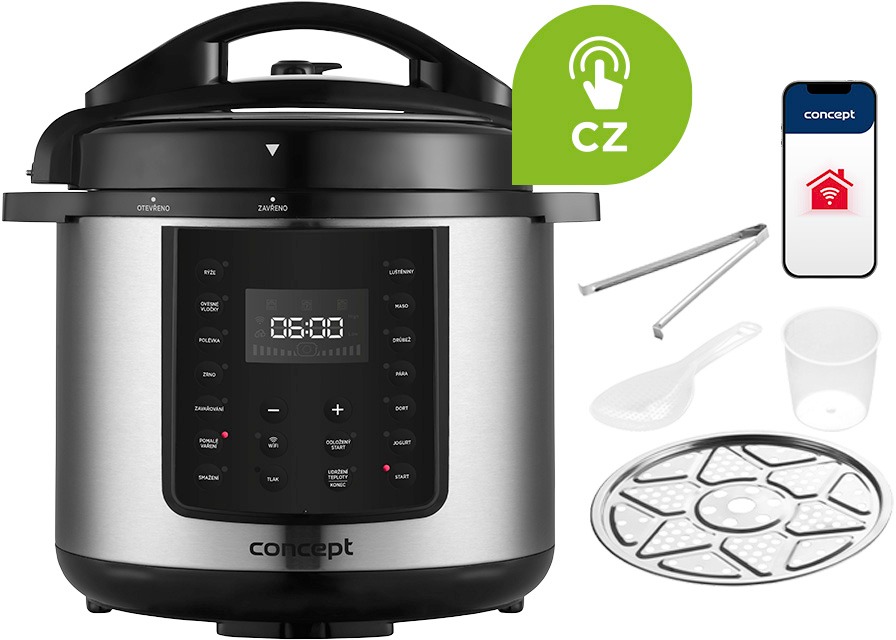 Concept - Multifunkční tlakový hrnec, objem 5,6 l, WiFi, 1000 W ck8001