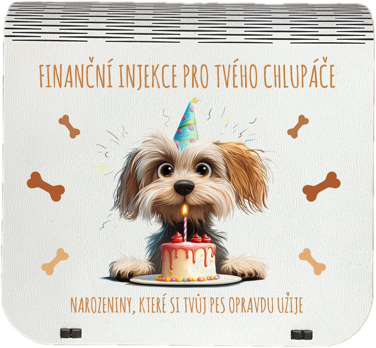 Coolkousky Originální dárková krabička na bankovky v injekcích - "Finanční pomoc pro tvého chlupáče"