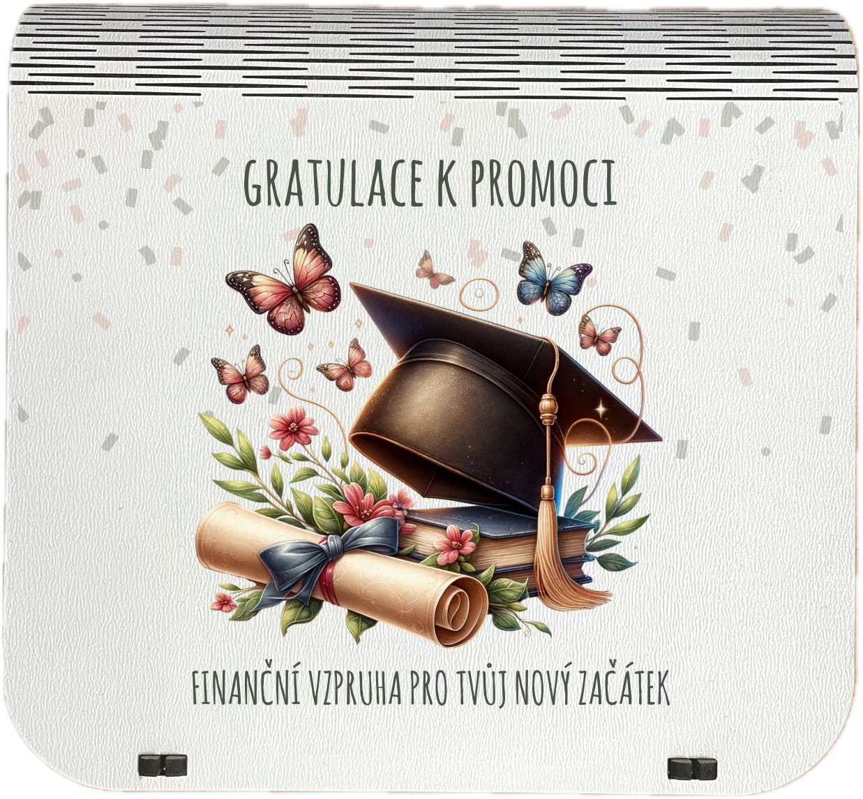 Coolkousky Originální dárková krabička na bankovky v injekcích - "Gratulace k promoci"