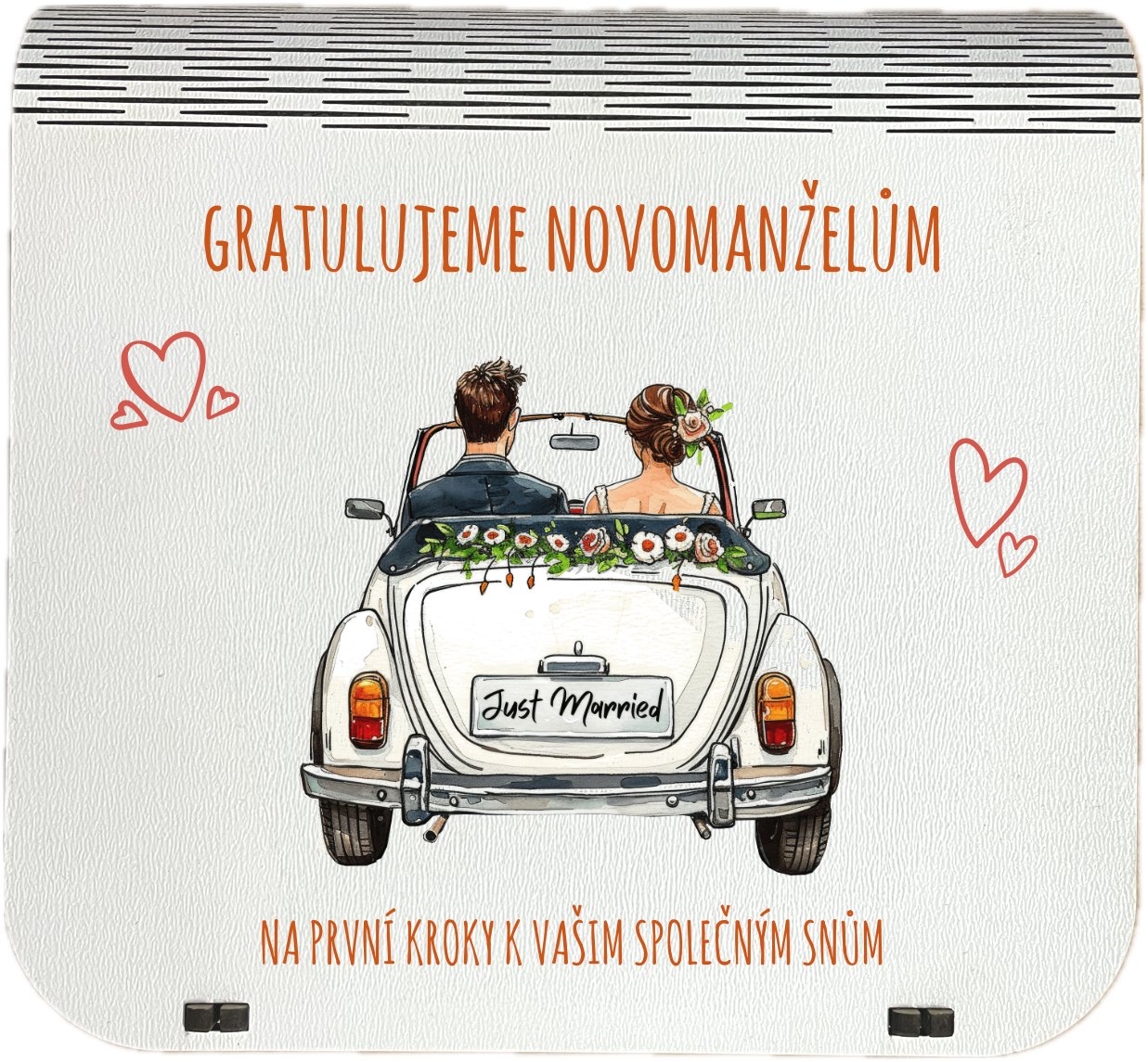 Coolkousky Originální dárková krabička na bankovky v injekcích - "Gratulujeme novomanželům"