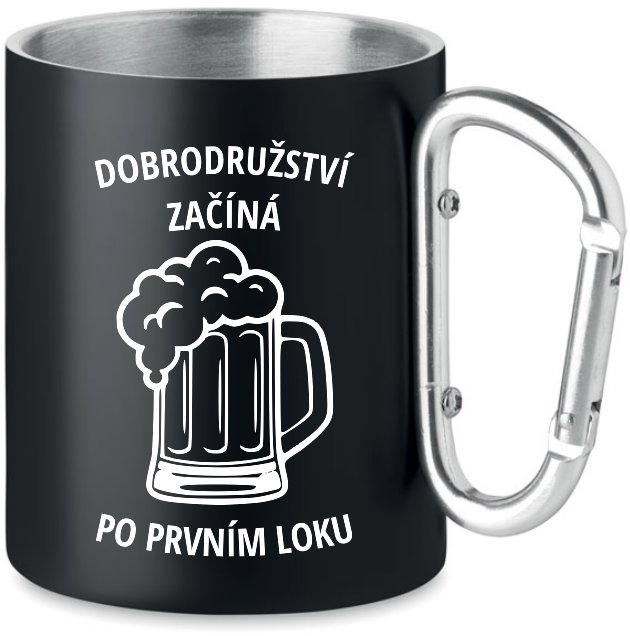 Coolkousky Plechový hrnek s karabinou - dobrodružství