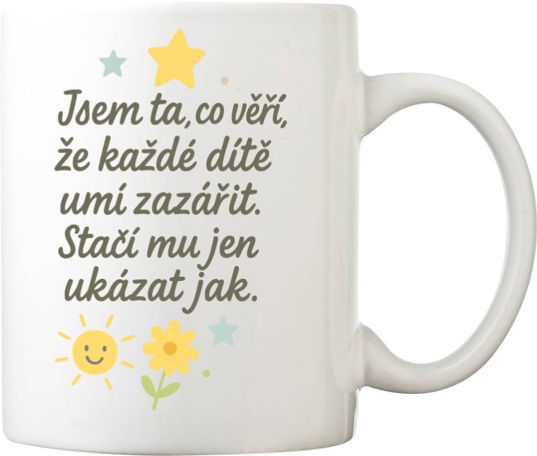 Coolkousky Hrnek porcelánový s potiskem pro učitele/ku- Jsem ta…