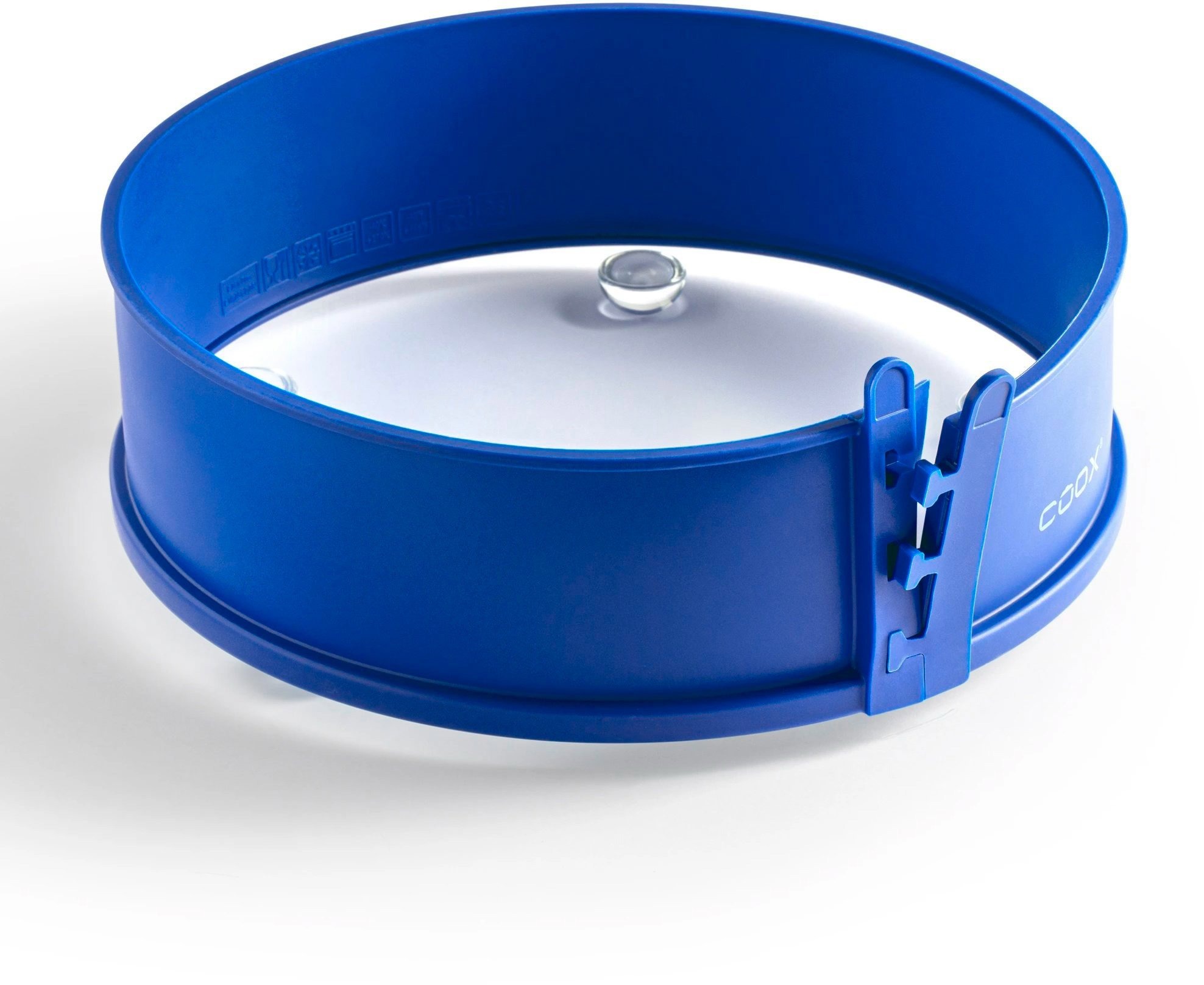 COOX Forma Spring průměr 26 cm se skleněnou základnou a nožičkami, modrá