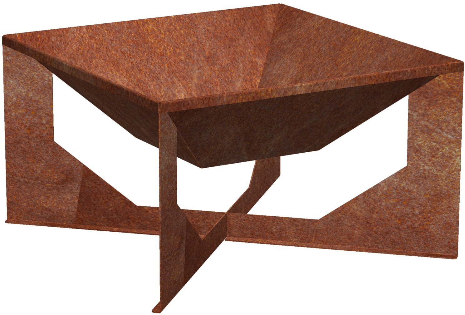 CORGARDEN Vento Zahradní ohniště 50 × 50 × 30 cm, corten