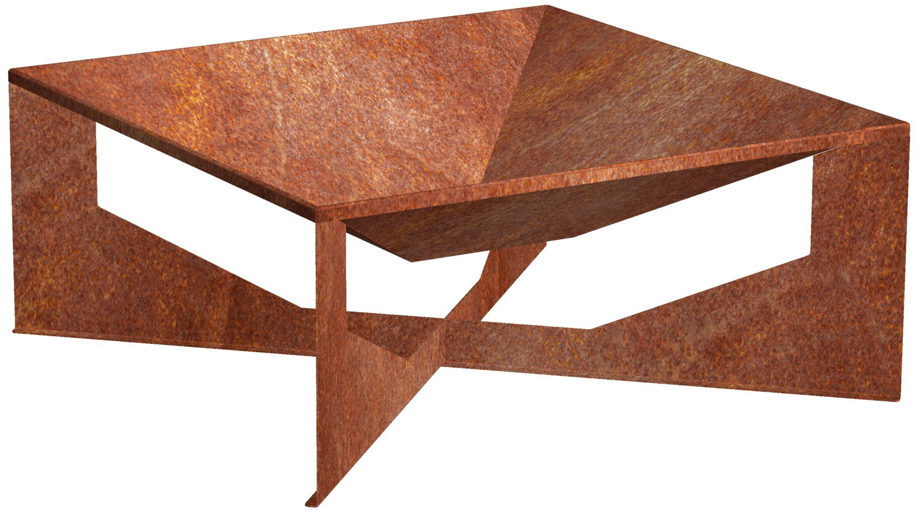 CORGARDEN Vento Zahradní ohniště 70 × 70 × 30 cm, corten
