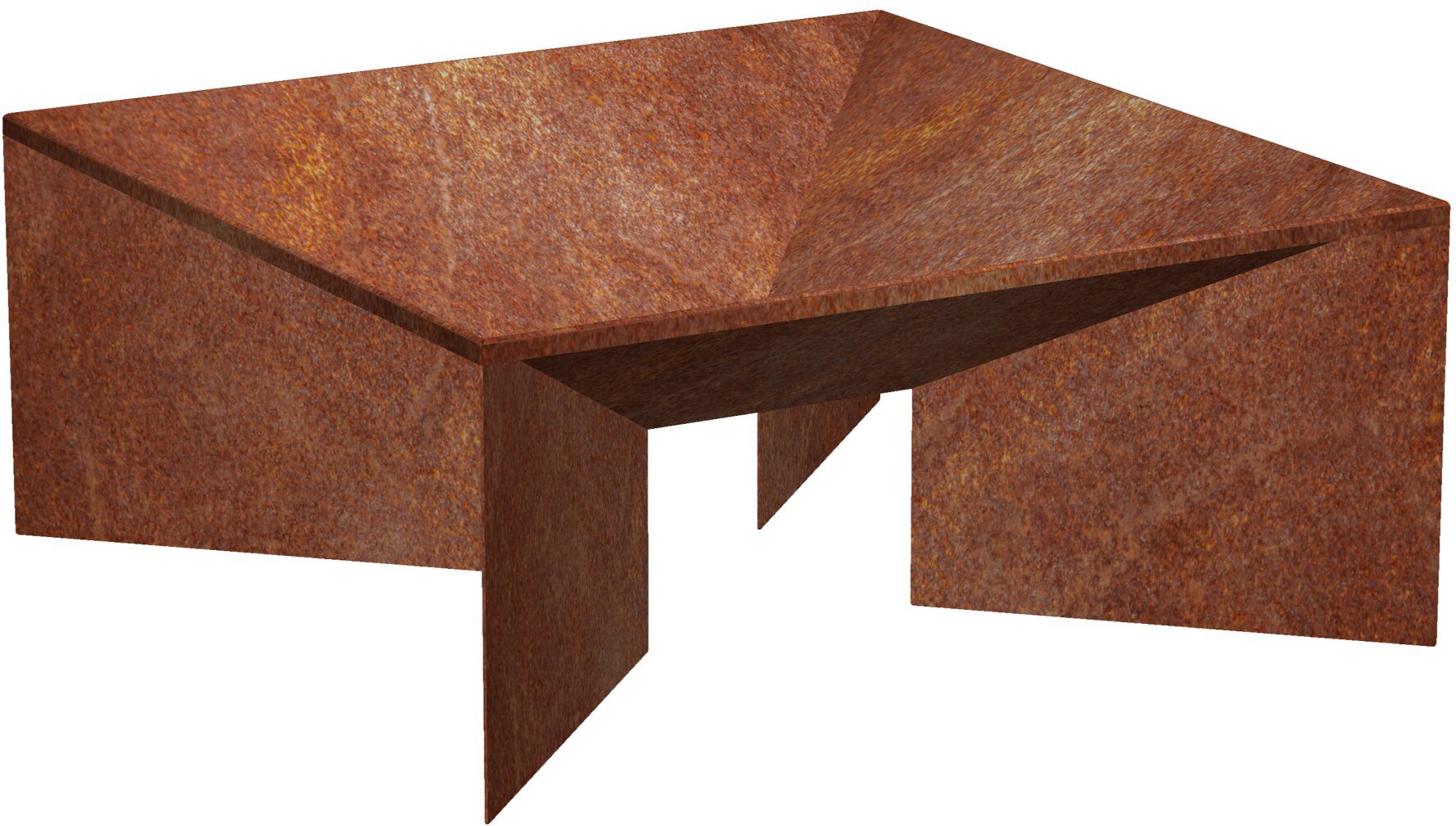 CORGARDEN Fokus Zahradní ohniště 70 × 70 × 30 cm, corten