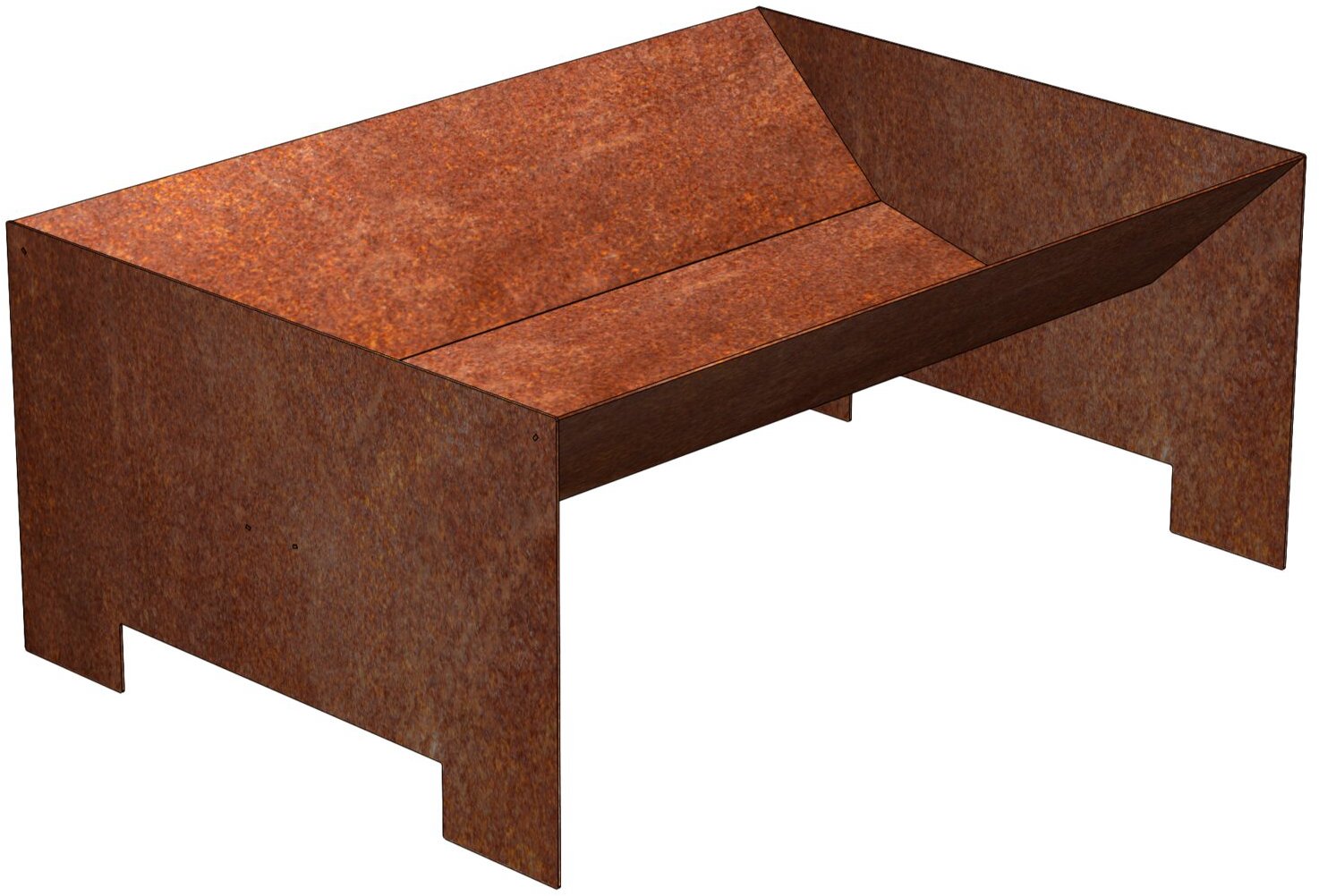 CORGARDEN Strato Zahradní ohniště 50 × 70 × 30 cm, corten