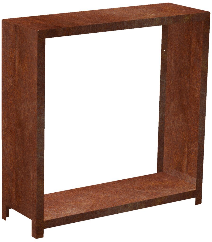 Corgarden Stora Zahradní dřevník 120 × 120 × 40 cm, corten