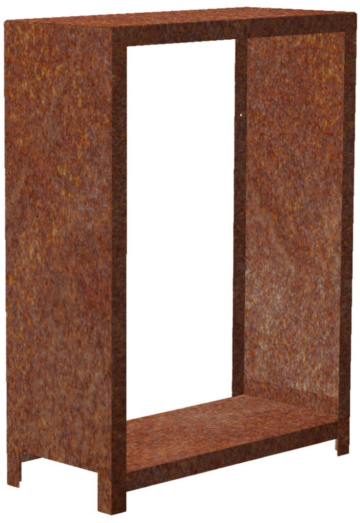 Corgarden Stora Zahradní dřevník 120 × 80 × 40 cm, corten