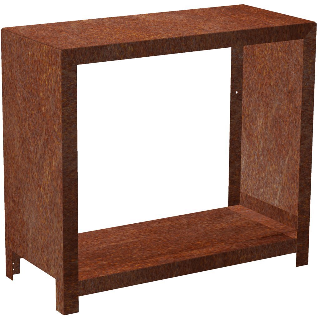 Corgarden Stora Zahradní dřevník 80 × 80 × 40 cm, corten