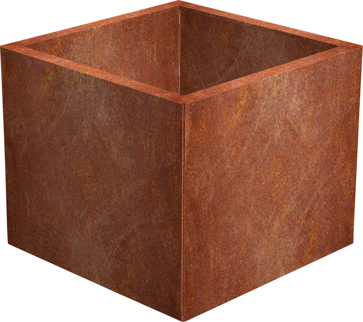 Corgarden Cube Zahradní květináč 60 × 60 × 50 cm, corten