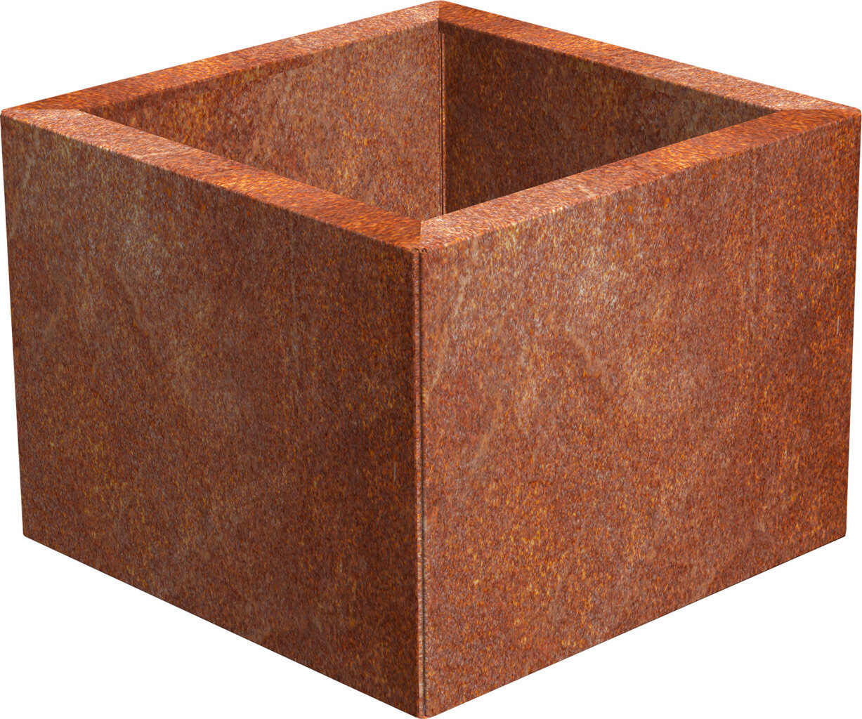 Corgarden Cube Zahradní květináč 40 × 40 × 30 cm, corten