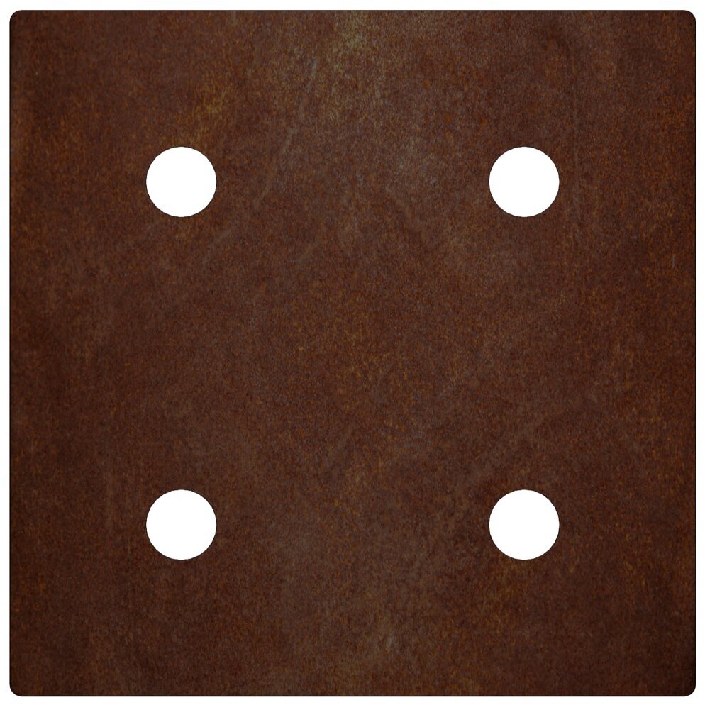 CORGARDEN Modo Spojka na zahradní obrubník 6 × 6 cm, corten, rovná