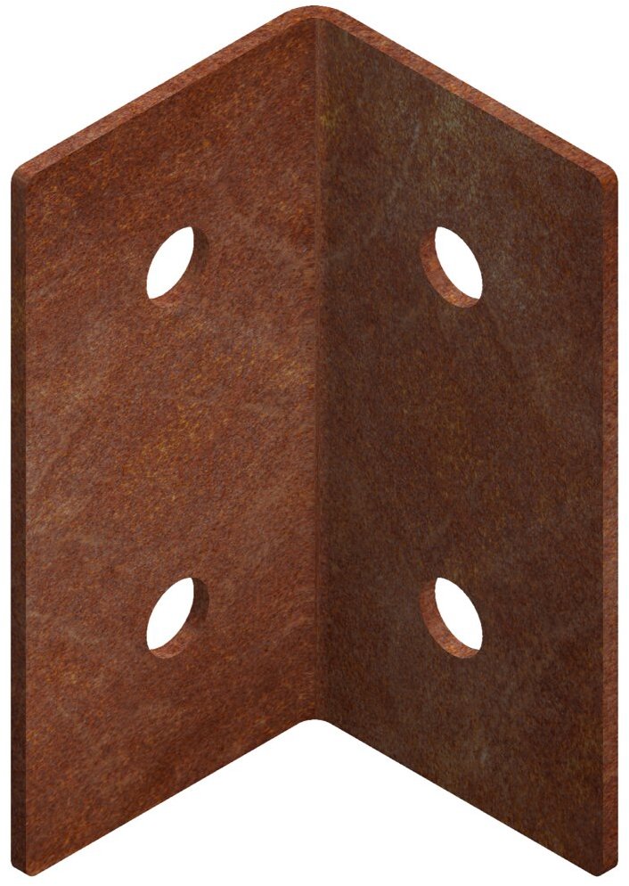CORGARDEN Modo Spojka na zahradní obrubník 3 × 3 × 6 cm, cortenm, rohová