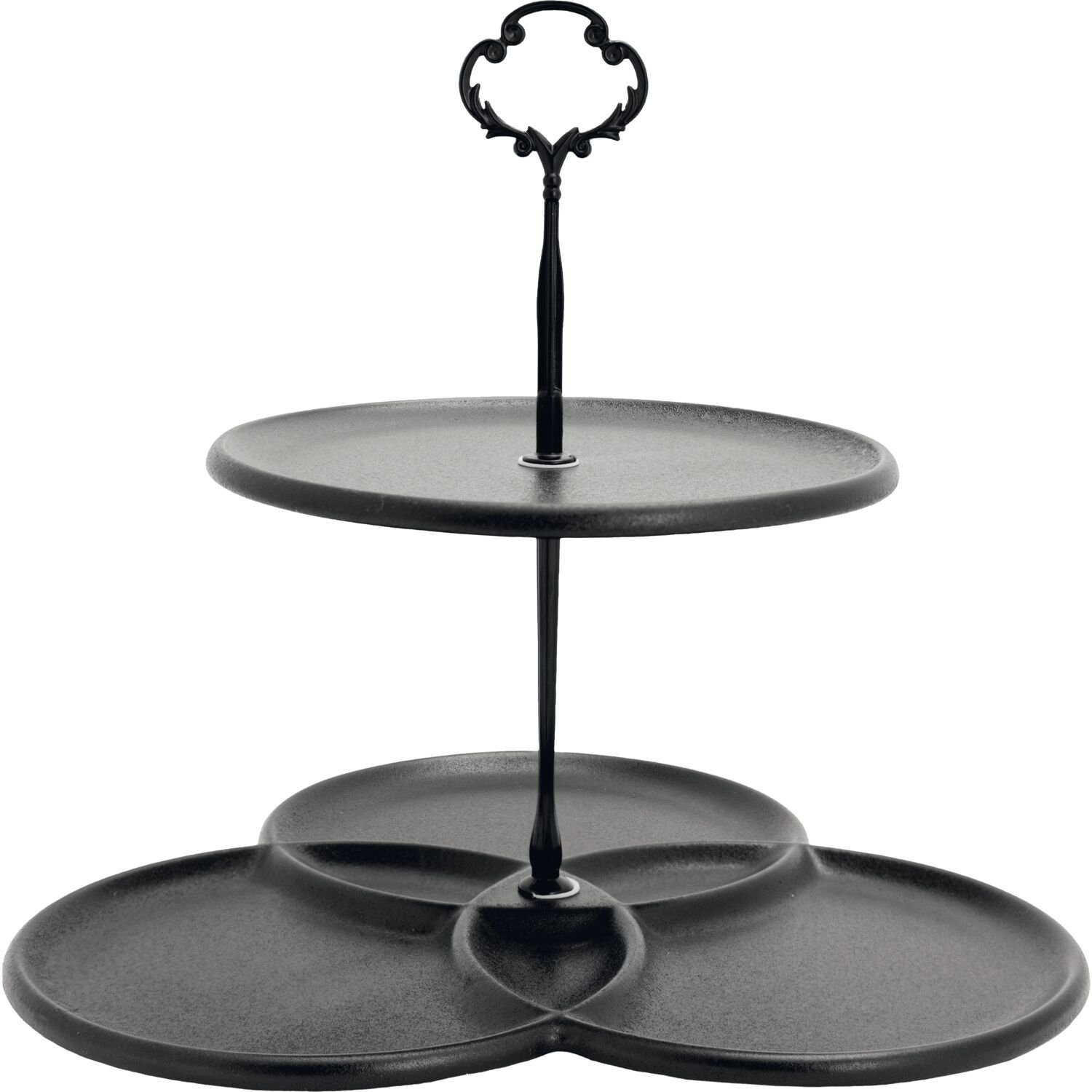 Cosy & Trendy Dvoupatrový kovový etažér Ellips, výška 260 mm, délka 280 mm, šířka 270 mm