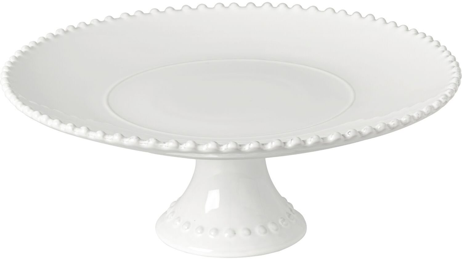 COSTA NOVA Pearl Talíř na noze, výška 128 mm, o 340 mm, bílý