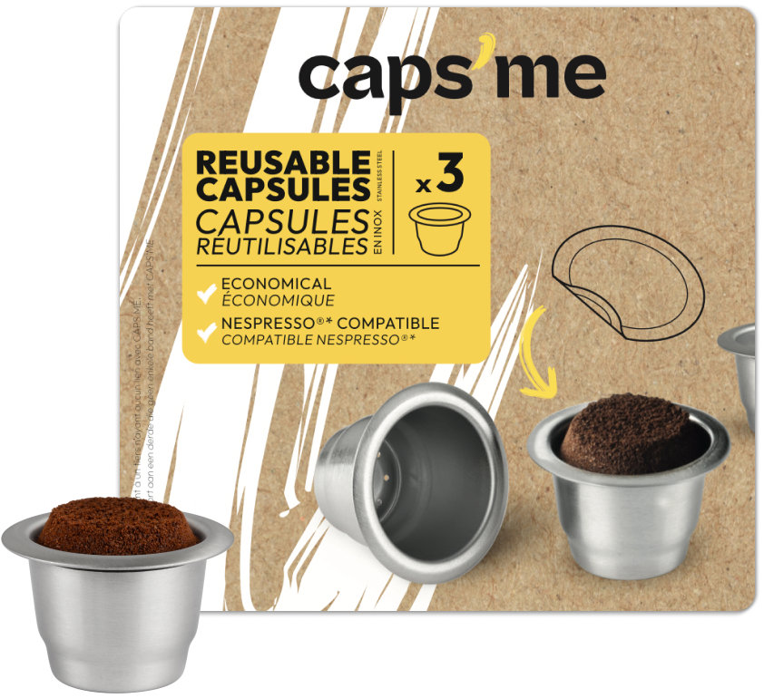 Caps Me Opakovaně použitelná víčka Nespresso 3 ks