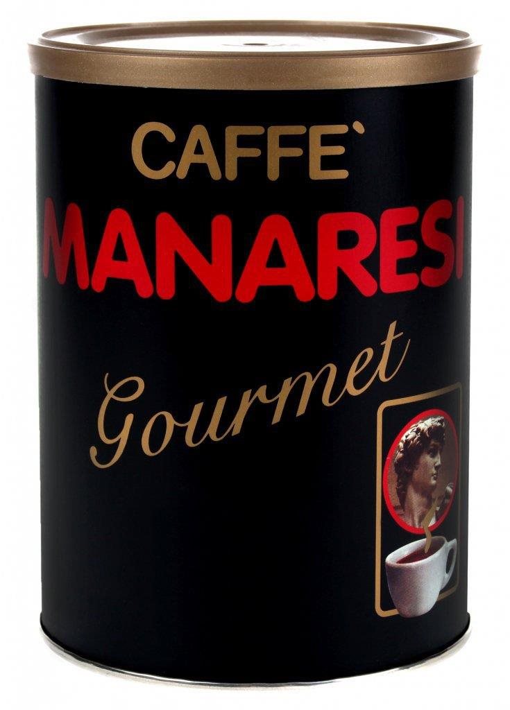 Manaresi Gourmet, mletá káva, směs vytvořená ke 100letému výročí pražírny