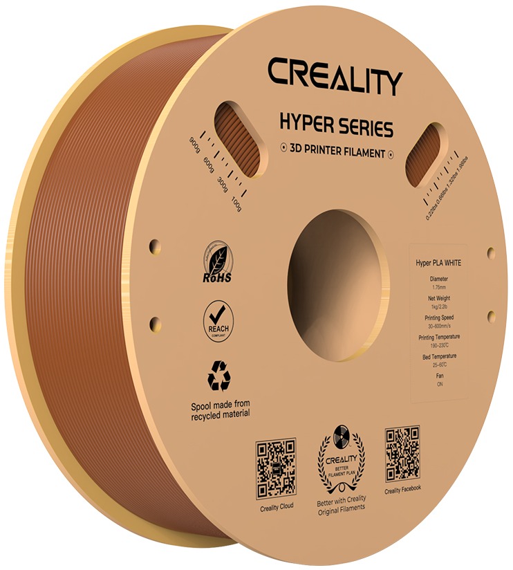 Creality Hyper PLA 1kg Brown - kvalitní filament pro 3D tisk