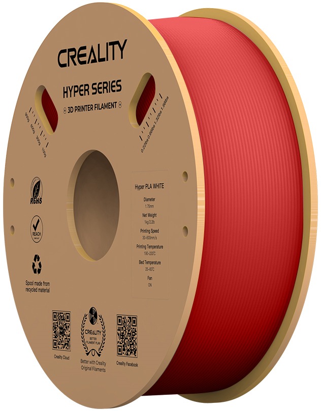 Creality Hyper PLA 1kg Red - high-quality filament pro 3D tisk