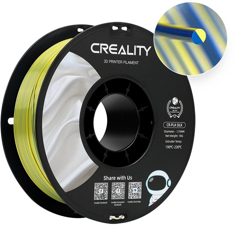 Creality CR-Silk 1kg Yellow-blue - vysoce kvalitní filament pro 3D tisk