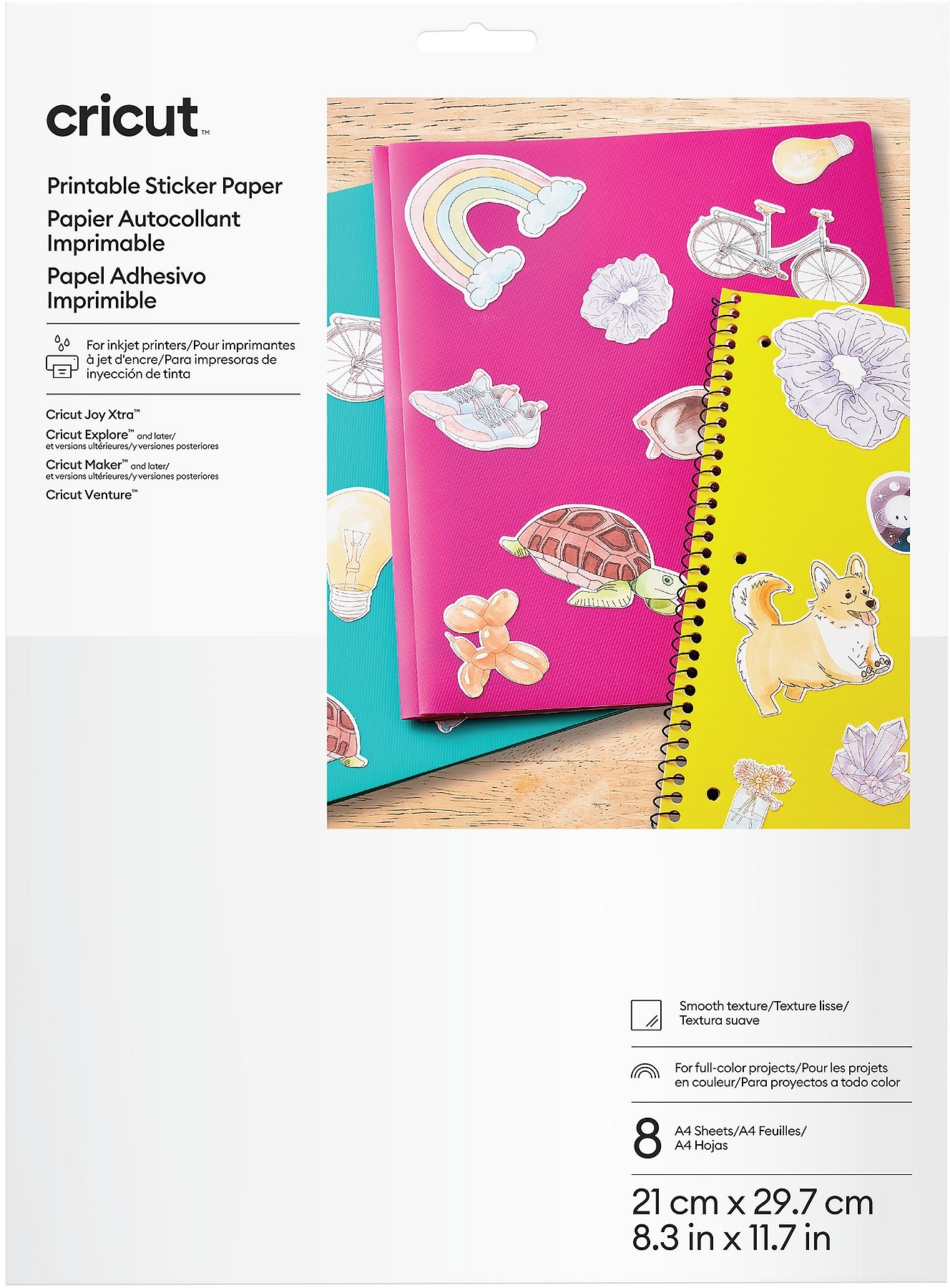 Cricut Printable Sticker Paper A4 - 8 sheets (White)