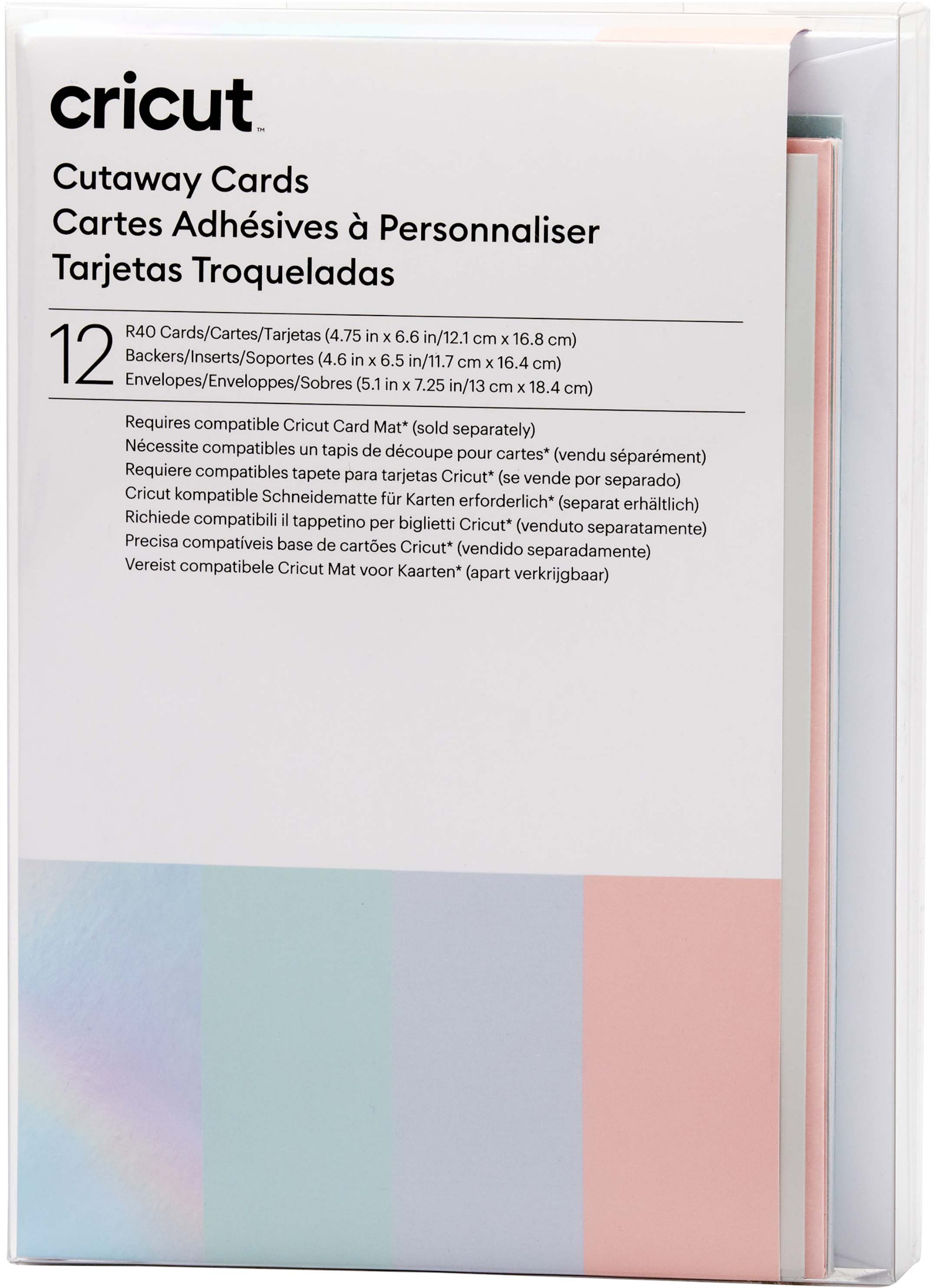 Cricut Cut-Away Cards Pastel R40 (12,1 cm x 16,8 cm) 12-pack
