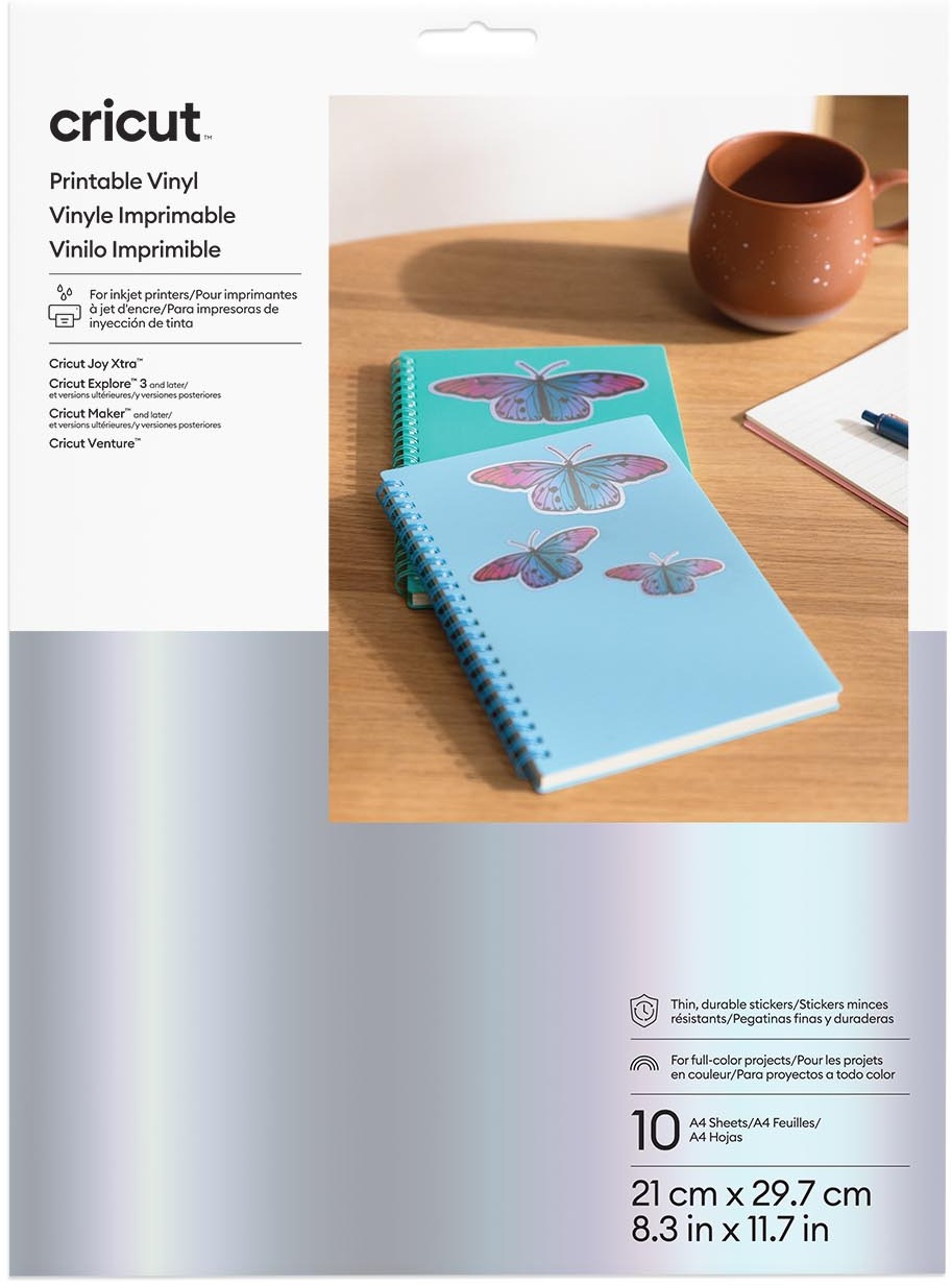 Cricut Printable Vinyl A4 - 10 listů (stříbrný)