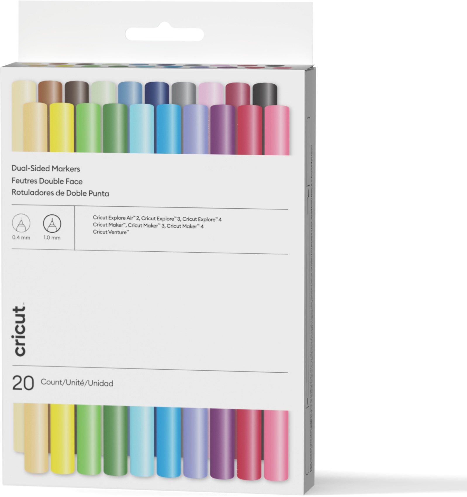 Cricut Ultimate dual marker set obsahující 20 fixů pro kreativní projekty.