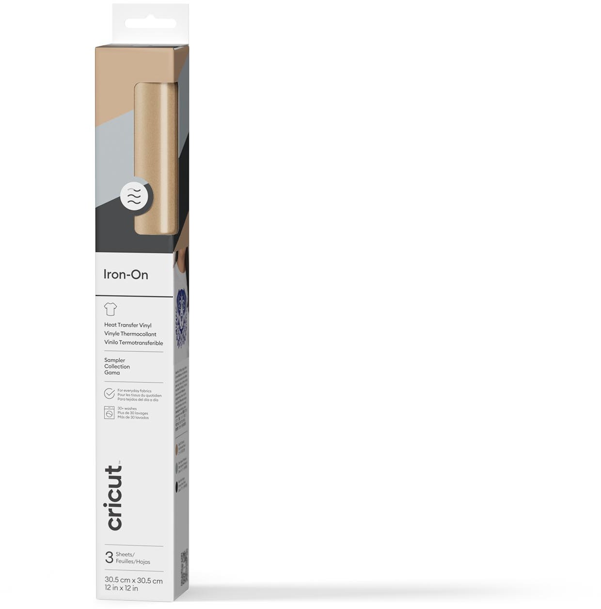 Cricut Iron-On 30x30cm 3-sheet Sampler (Classics) - perfektní volba pro tvorbu jedinečných a originálních designů na oděvy, ruční práce nebo jiné materiály.