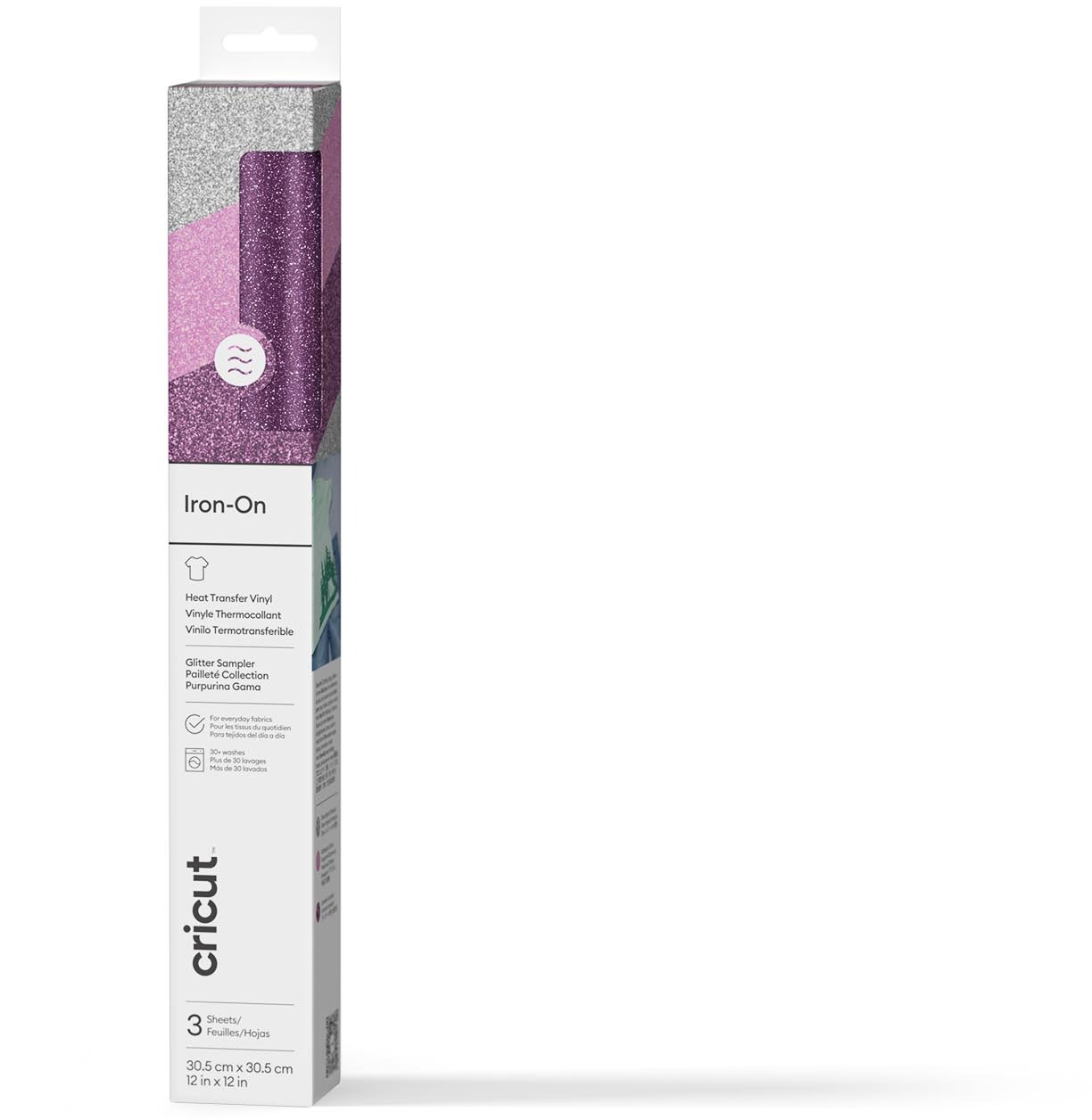 Cricut Glitter Iron-On 30x30cm 3-sheet Sampler (Princess)