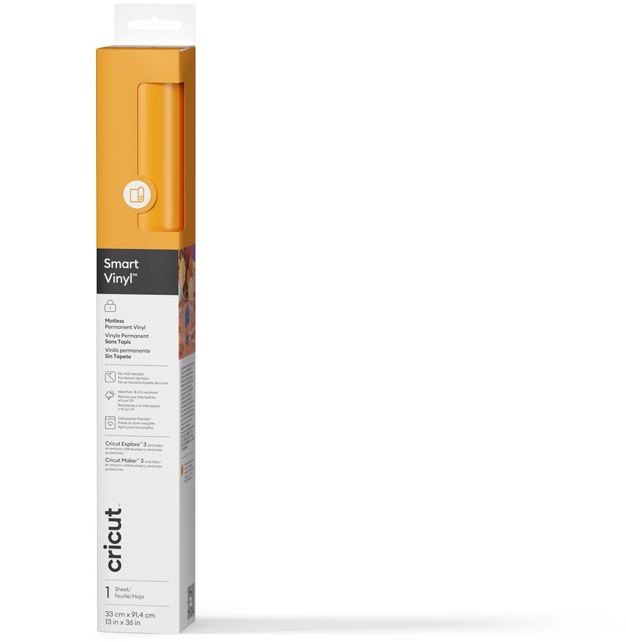 Cricut Smart Vinyl Permanent 33x91cm 1 sheet (Maize Yellow)