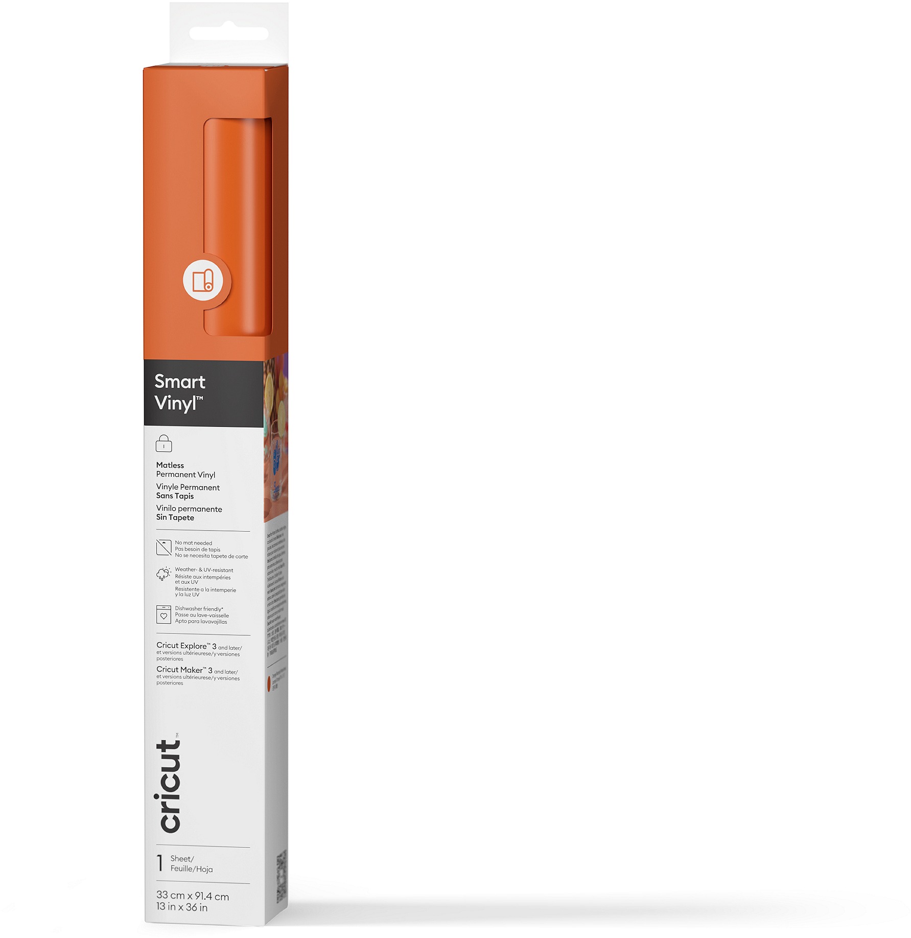 Cricut Smart Vinyl Permanent 33x91cm 1 sheet (Orange)