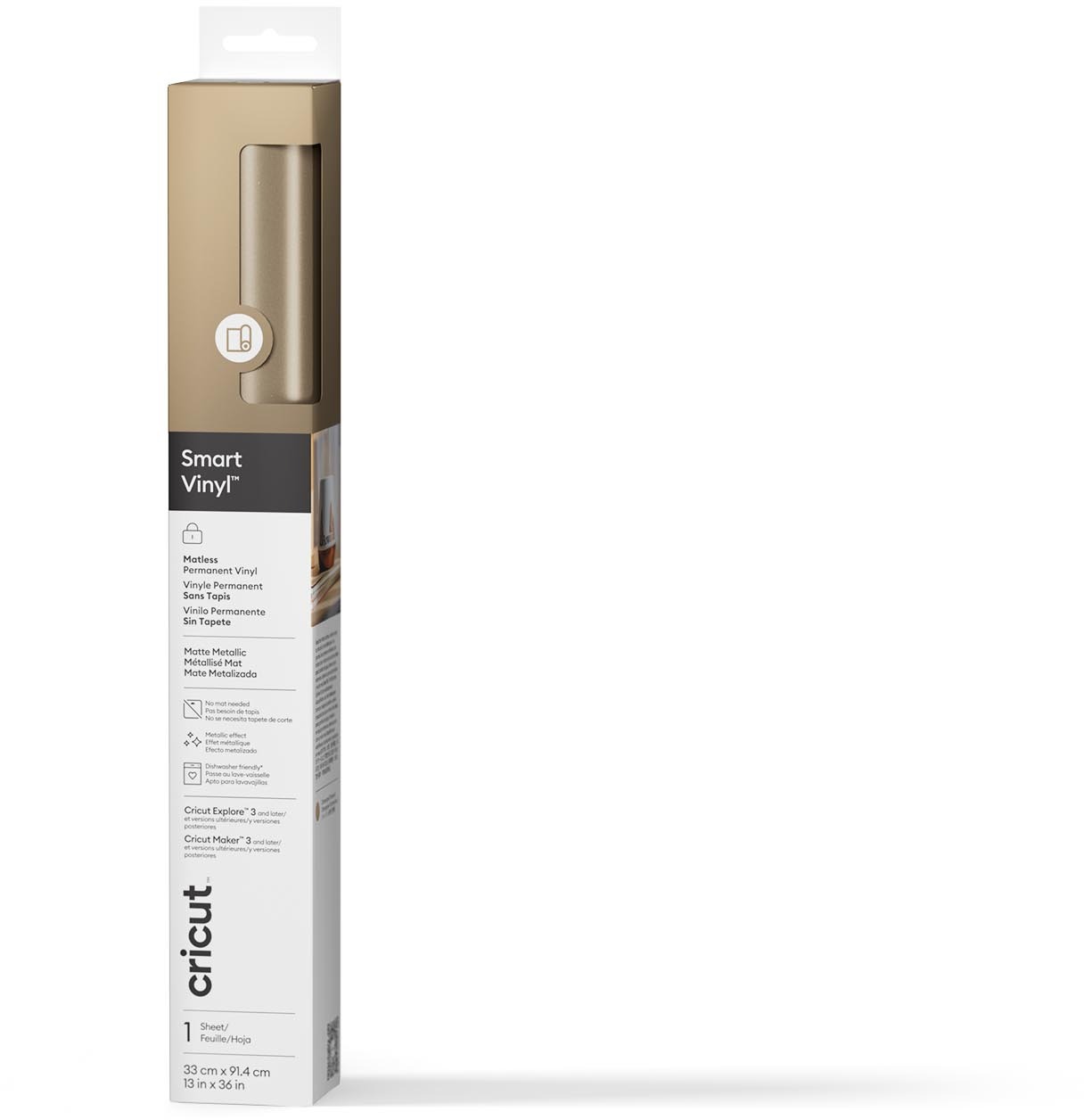 Cricut Smart Vinyl Permanent 33x91cm 1 sheet (Mat Champagne)