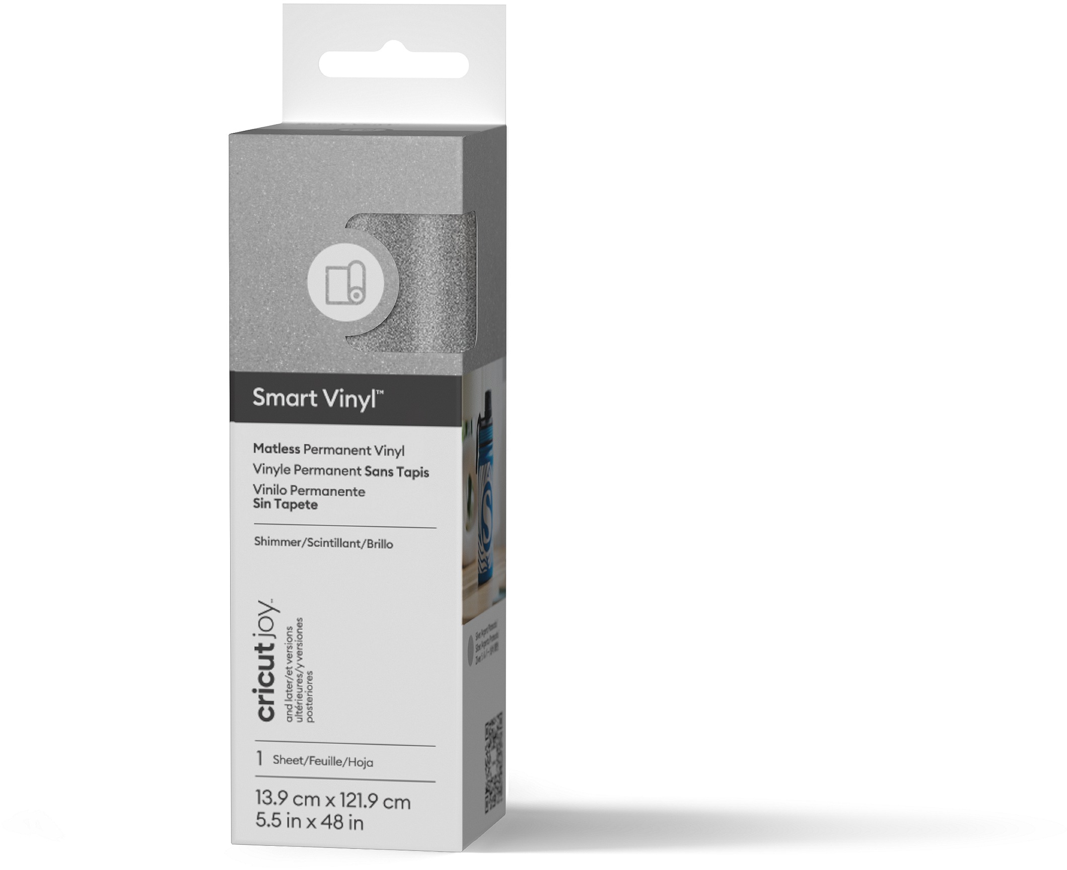 Cricut Smart Vinyl Permanent Joy 14x122cm 1 sheet (Shimmer Silver)