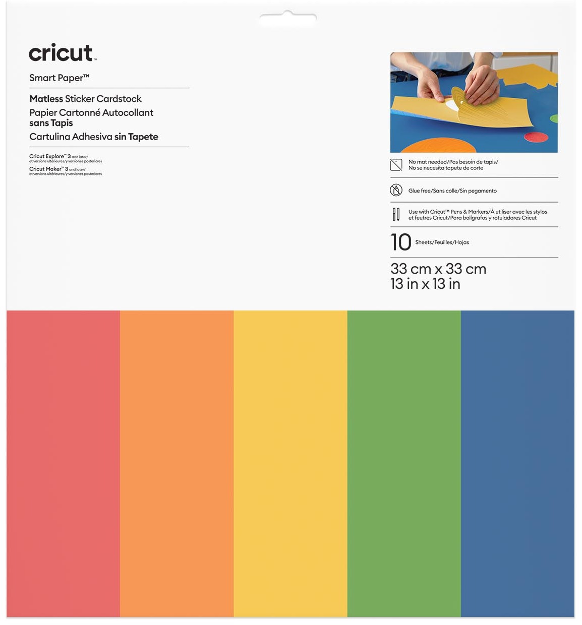 Cricut Smart Sticker Cardstock 33x33cm 10 listů