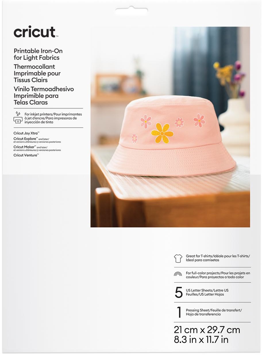 Cricut Printable Iron-On pro jasnou textilní látku A4 - 5 listů