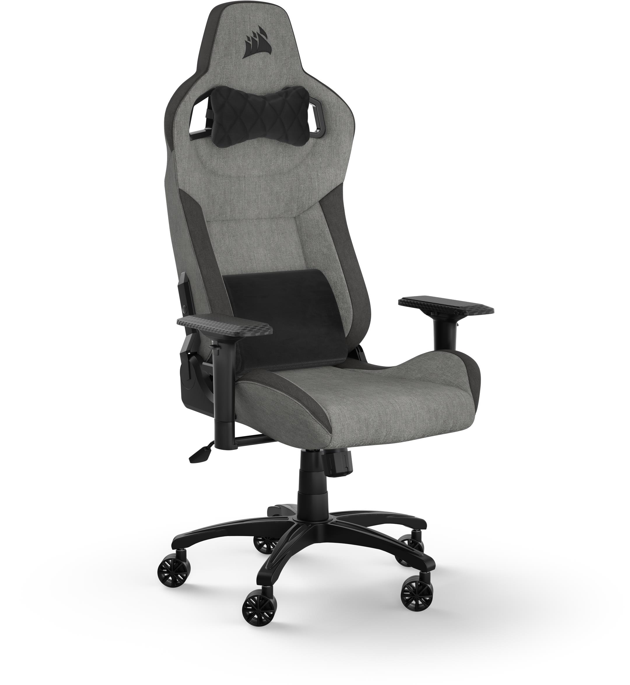 Herní židle Corsair T3 RUSH v šedé a uhlíkové barvě