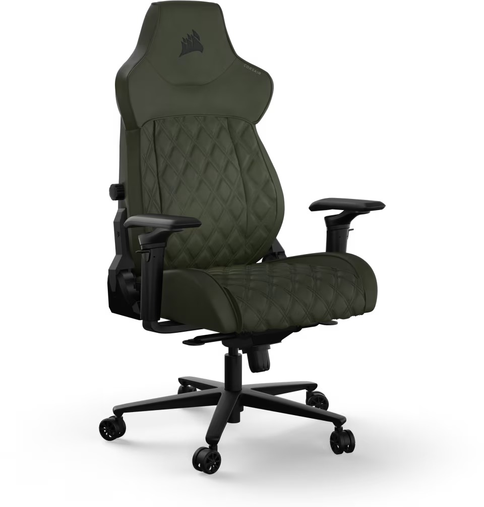 Herní křeslo Corsair TC500 LUXE Sherwood v moderním designu.