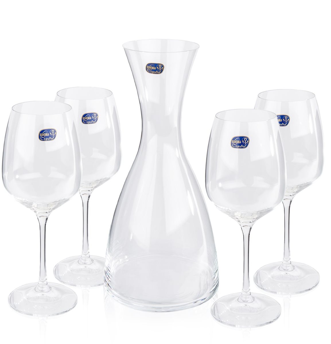 Crystalex Sada karafy a sklenice na víno GISELLE WINE SET 5ks