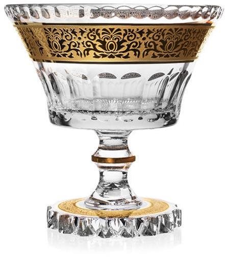 Bohemia Crystal Ručně broušená mísa na noze Cipísek Romantic 205mm