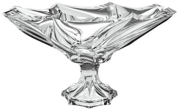 Crystal Bohemia mísa na noze Bromelias 350mm