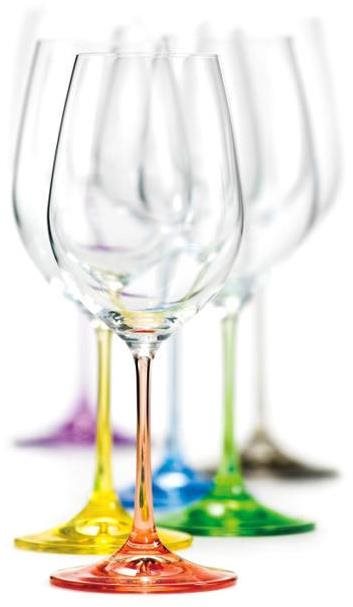 Crystalex Sada sklenic na víno 6 ks 350 ml RAINBOW