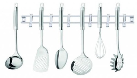 CS KOCHSYSTEME Kuchyňské náčiní se závěsnou lištou EXQUISITE 7ks CS-008765