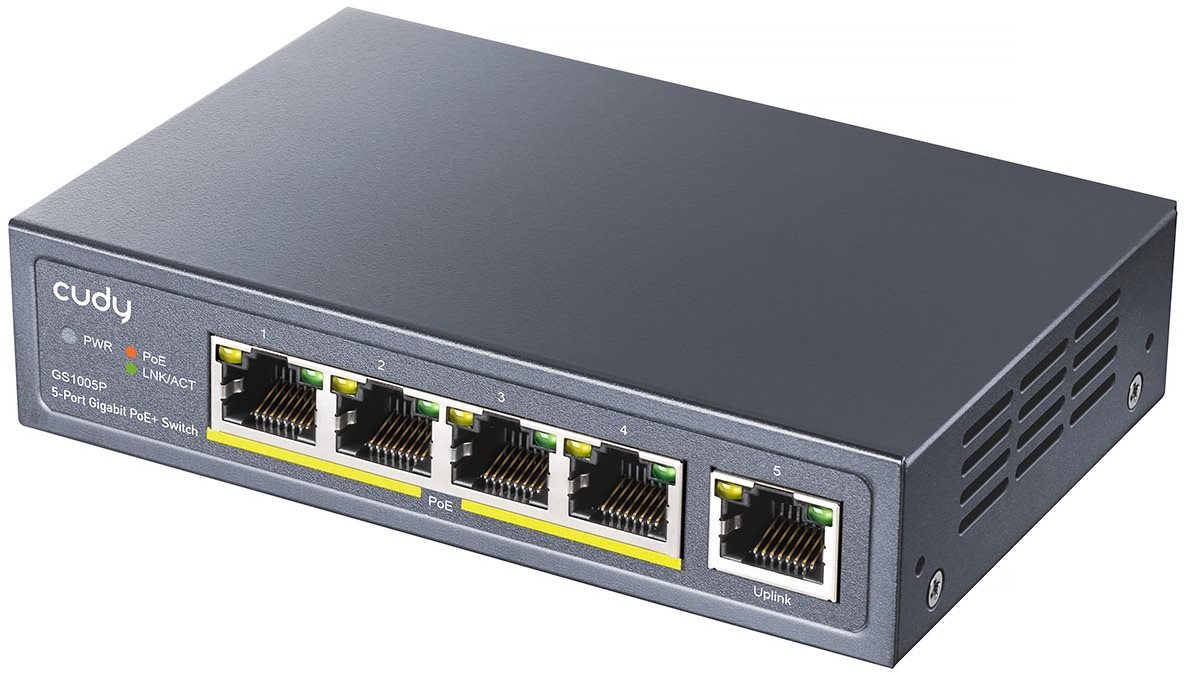CUDY 5-Port Gigabit PoE+ Switch 60W