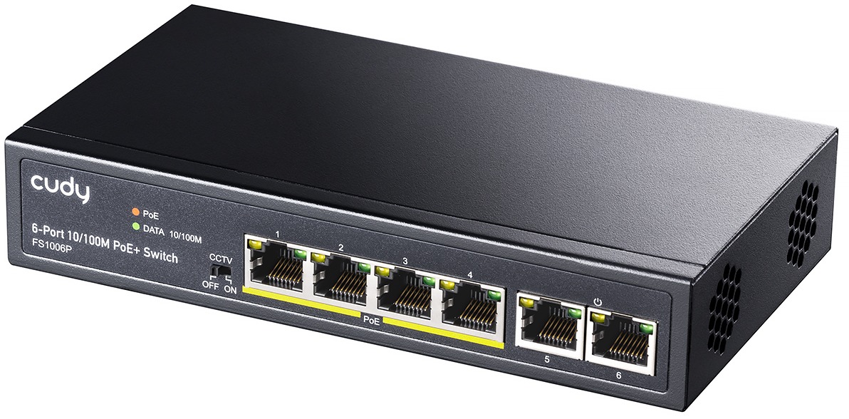 CUDY 6-Port 10/100M PoE+ Switch 60W
